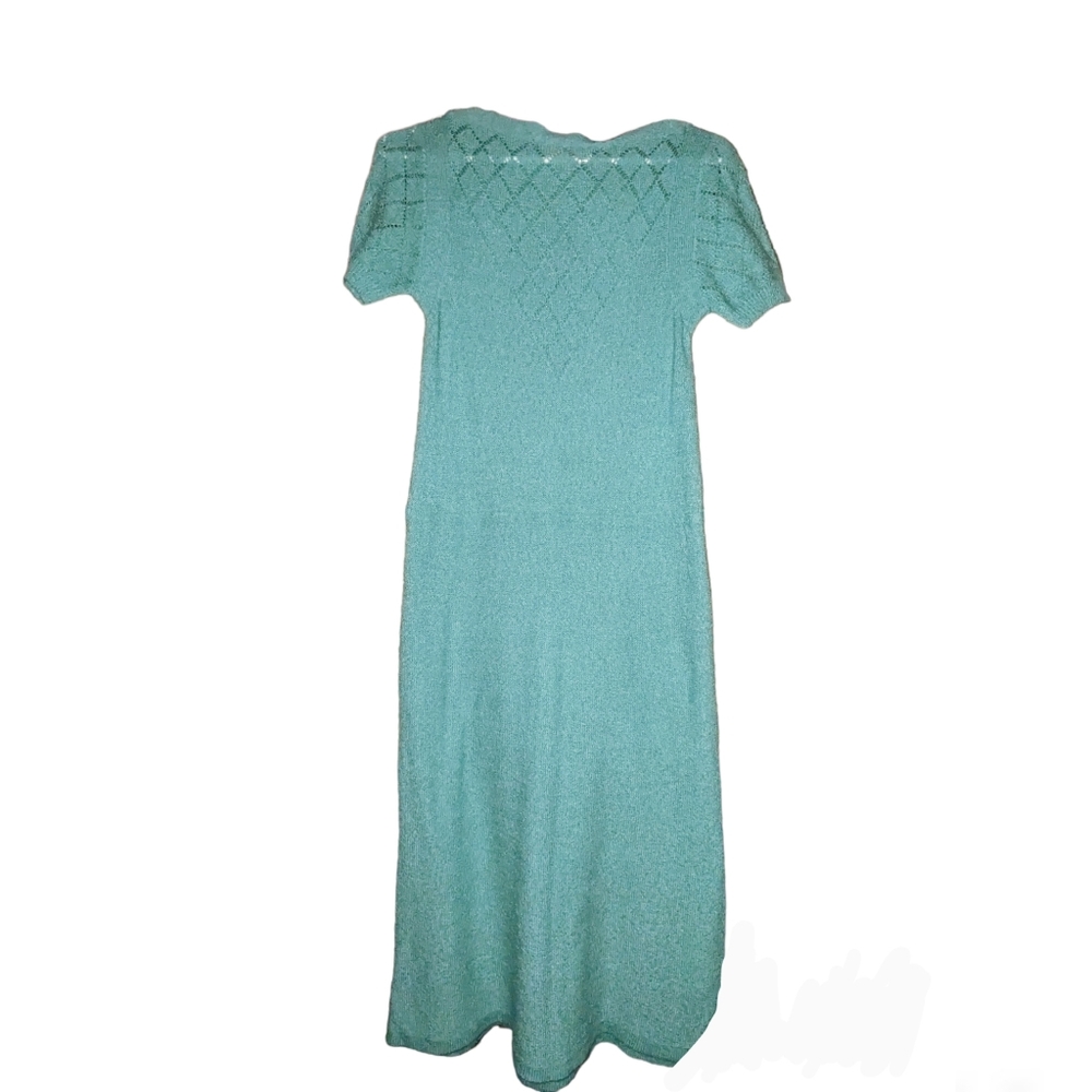Just Mort Vintage Dress Greenish/Blue Size Small